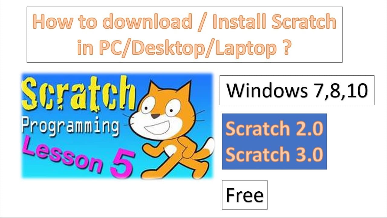 تنزيل برنامج scratch للكمبيوتر ويندوز 7