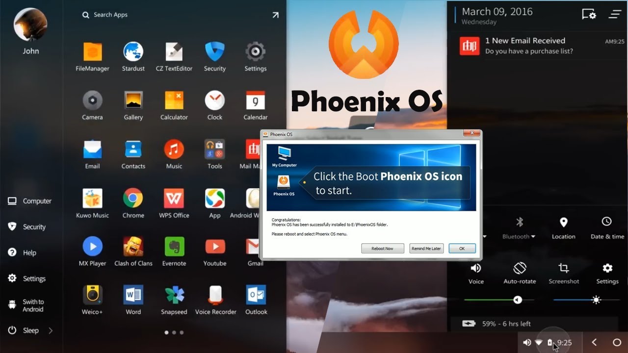 تحميل برنامج Phoenix OS محاكي للكمبيوتر 
