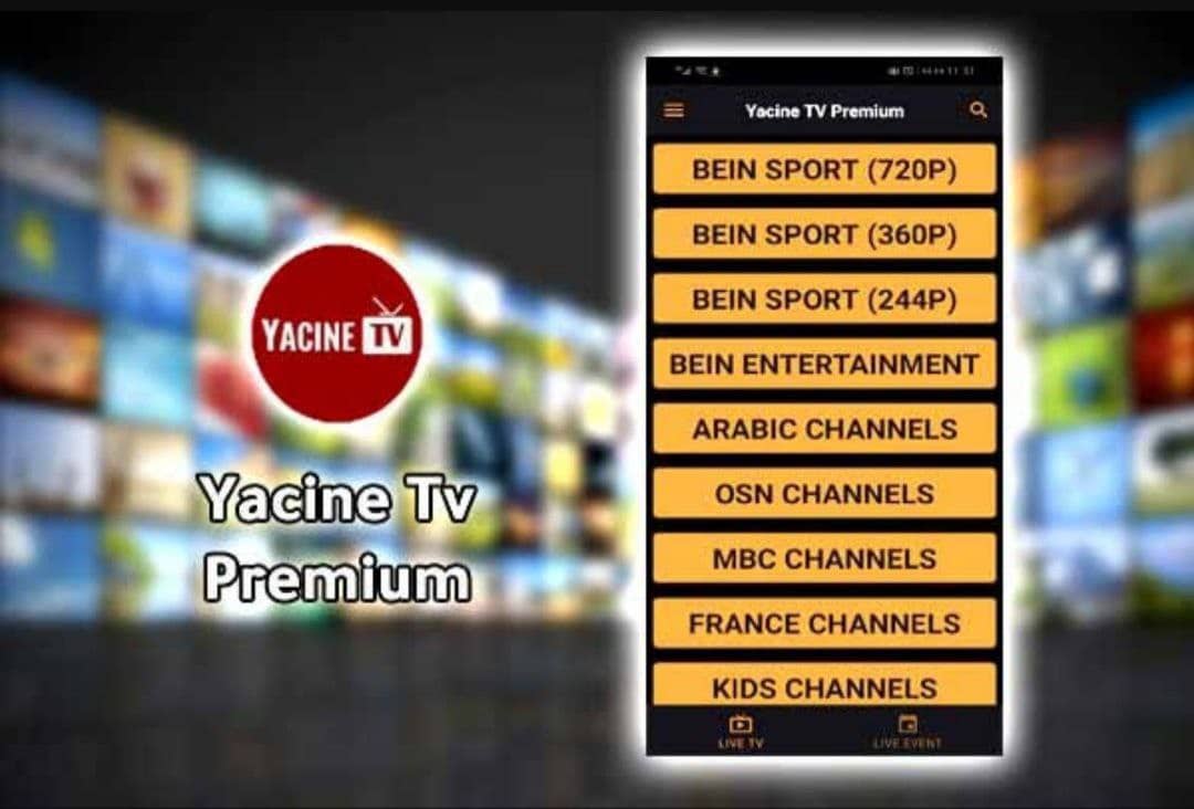 تحميل تطبيق Yacine TV Premium APK 2024